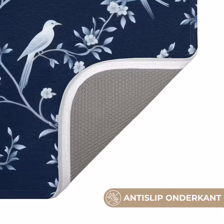 Grafisch - Bloesemtak - Blauw Badmat klein 997 -USP_AntislipNL