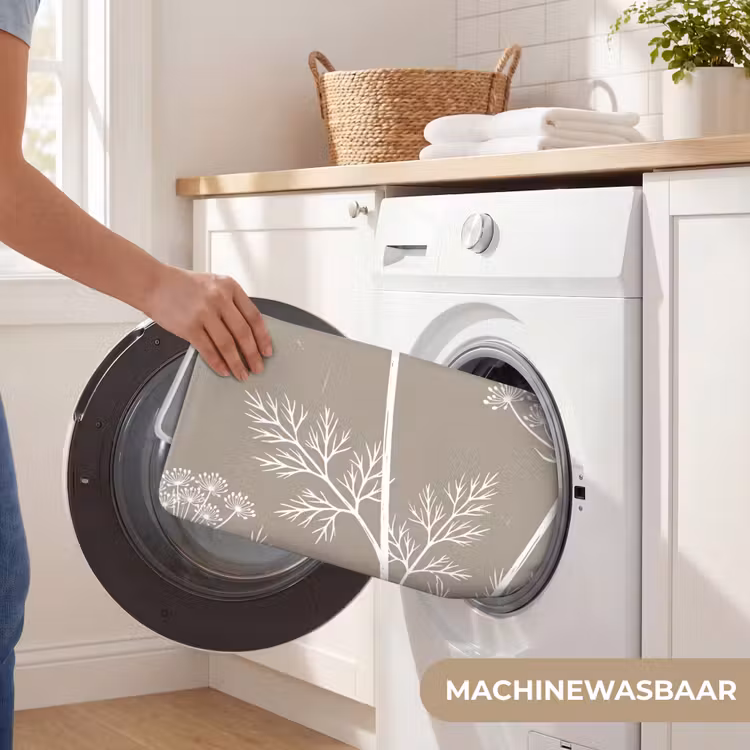 Grafisch - Fluitenkruid - Taupe Badmat klein -USP_WasbaarNL