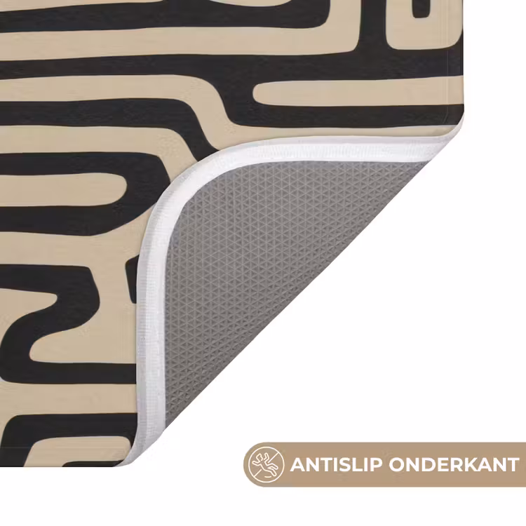 Grafisch - Lijnen - Zwart Badmat klein 997 -USP_AntislipNL
