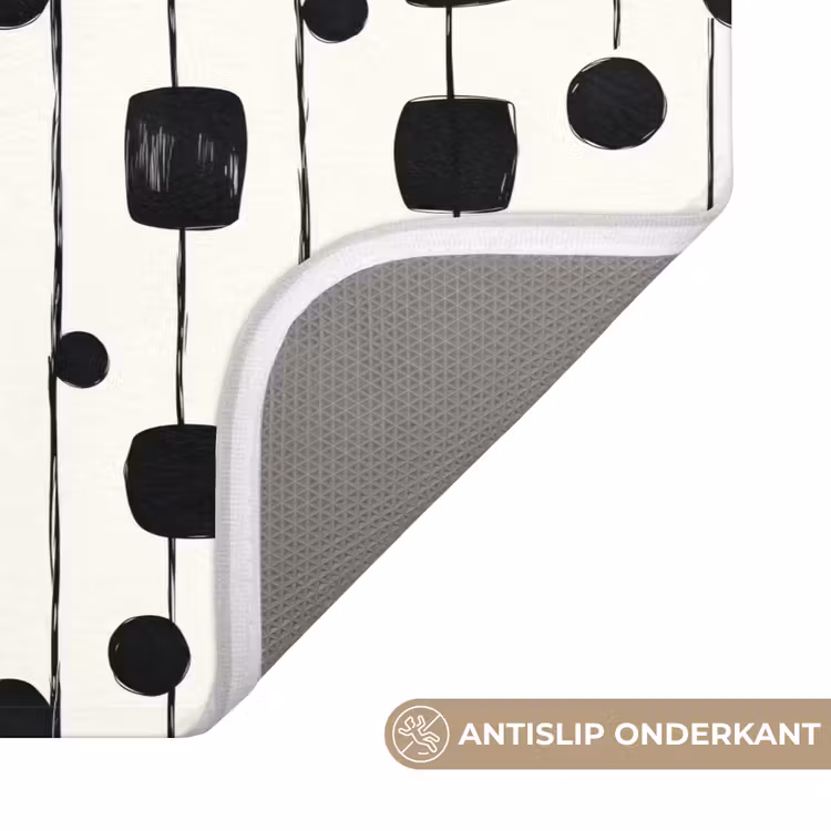 Grafisch - Modern - Zwart Badmat klein 997 -USP_AntislipNL