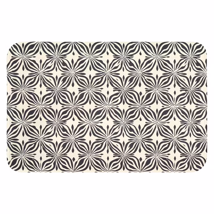 Grafisch - Patroon - Zwart Badmat klein 997 -3d