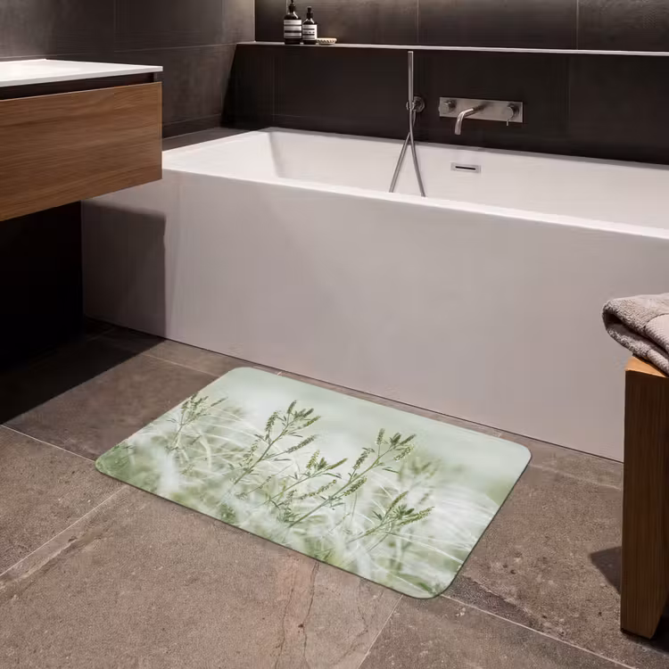 Grassen - Minimalistisch - Groen Badmat middel -sfeer3