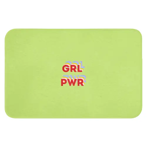 Grl pwr - Groen - Rood - 3D Badmat klein -3d