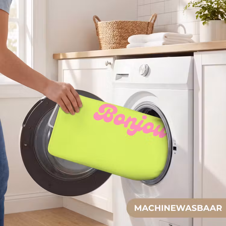 Groen - Roze bonjour - Retro Badmat klein -USP_WasbaarNL