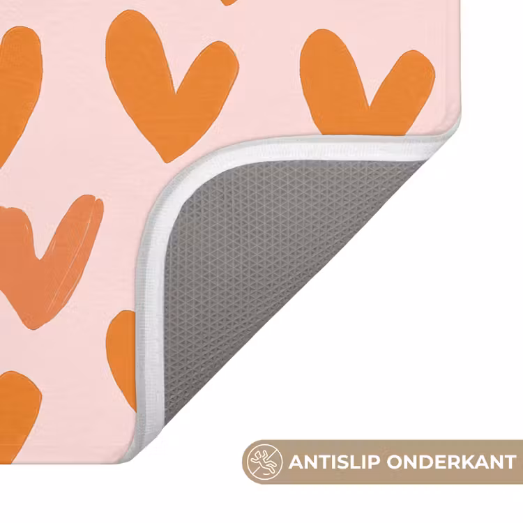 Hartjes - Getekend - Oranje Badmat klein 997 -USP_AntislipNL