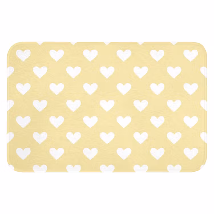 Hartjes - Patroon - Geel Badmat klein 997 -3d