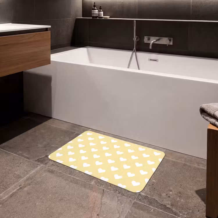 Hartjes - Patroon - Geel Badmat klein 997 -sfeer3
