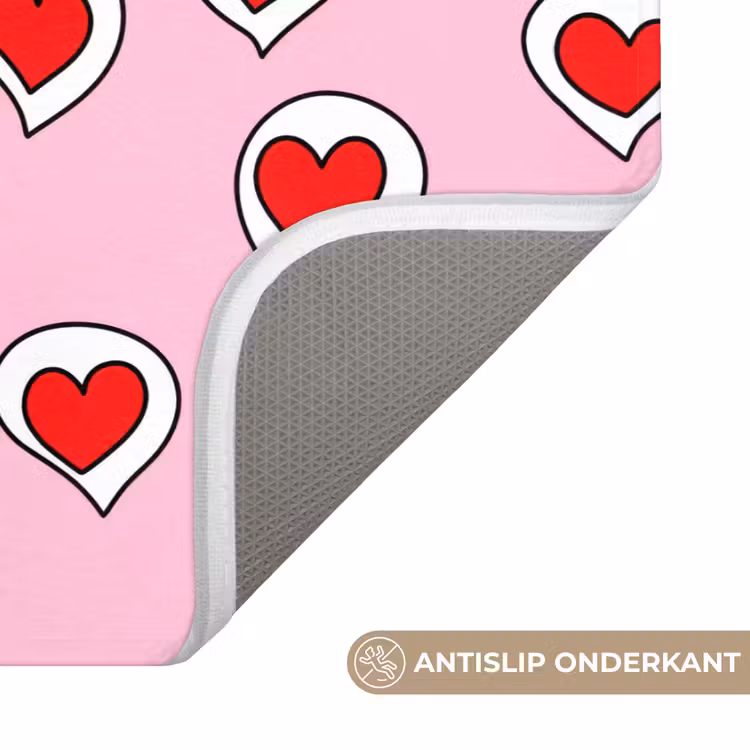 Hartjes - Patroon - Rood Badmat klein 997 -USP_AntislipNL