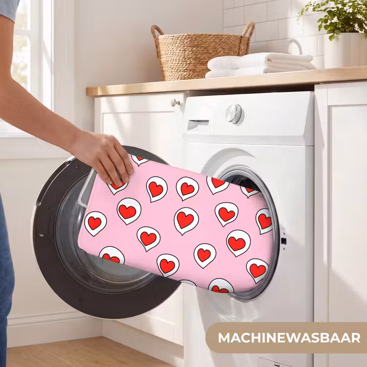 Hartjes - Patroon - Rood Badmat klein 997 -USP_WasbaarNL