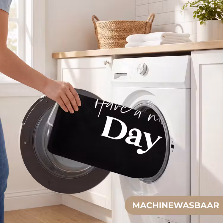 Have a nice day - Quotes - Zwart - Spreuken Badmat klein -USP_WasbaarNL