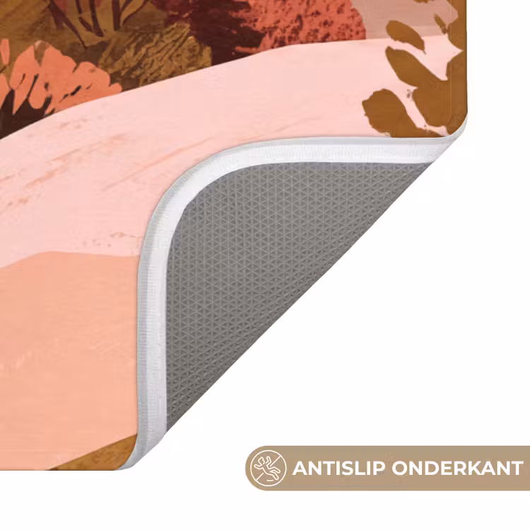 Heuvellandschap - Grafisch - Terracotta Badmat klein -USP_AntislipNL