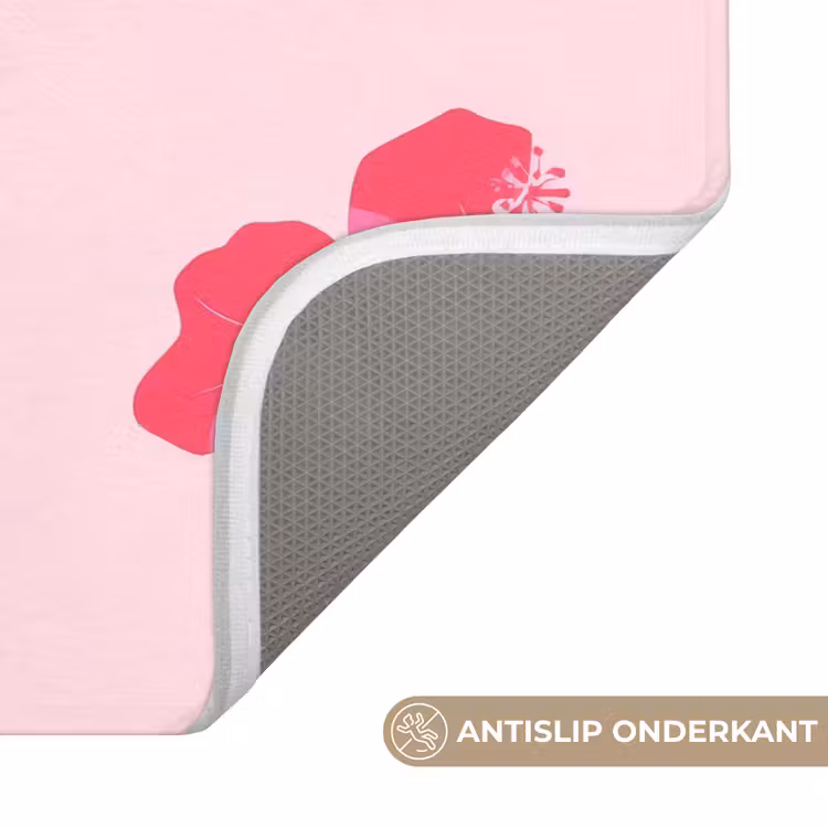 Hibiscus - Bloemen - Roze Badmat klein 997 -USP_AntislipNL