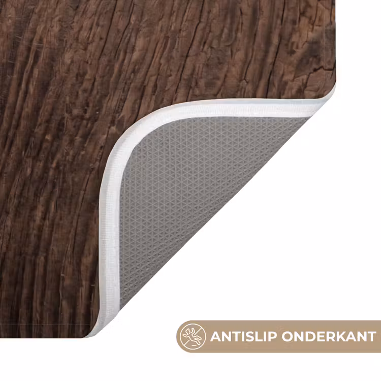 Houtnerf - Textuur - Patroon - Bruin - Rustiek Badmat klein -USP_AntislipNL