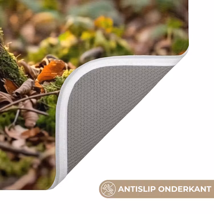 Houtsnip - Bos - Bladeren - Herfst - Gecamoufleerd Badmat klein -USP_AntislipNL