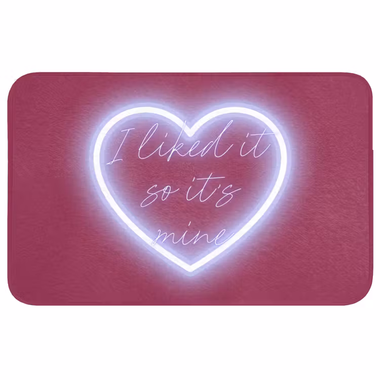 I liked it so it's mine - Neon hart - Roze Badmat middel -3d