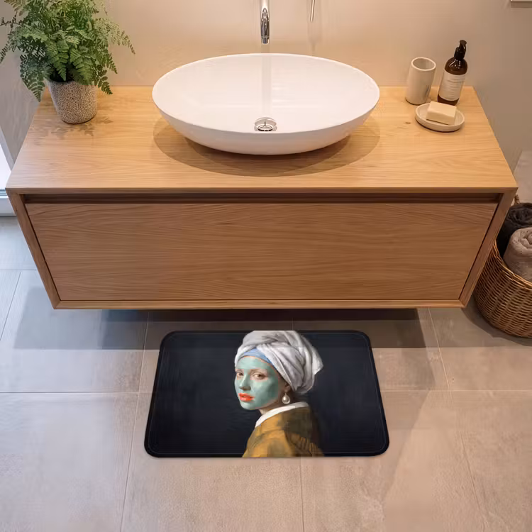 Iconisch - Modern - Kleurrijk Badmat klein -sfeer1