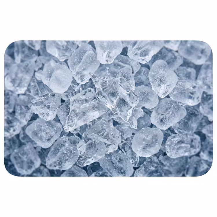 Ijsblokjes - Water - Blauw Badmat klein -3d