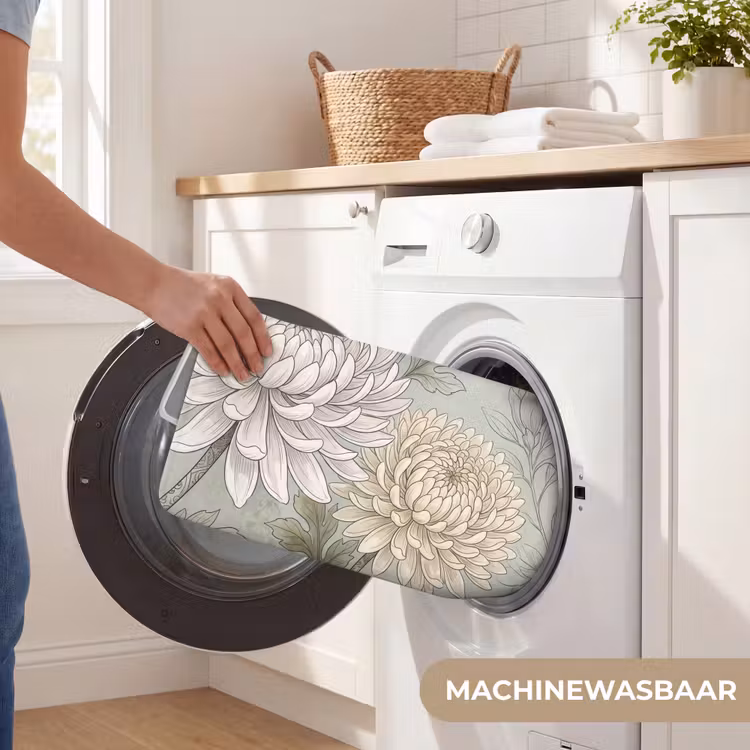 Illustratie - Bloemen - Groen Badmat klein -USP_WasbaarNL