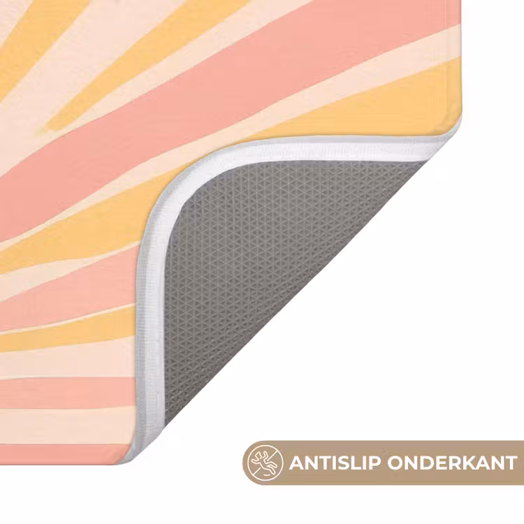 Illustratie - Zon - Pastelkleuren Badmat klein -USP_AntislipNL