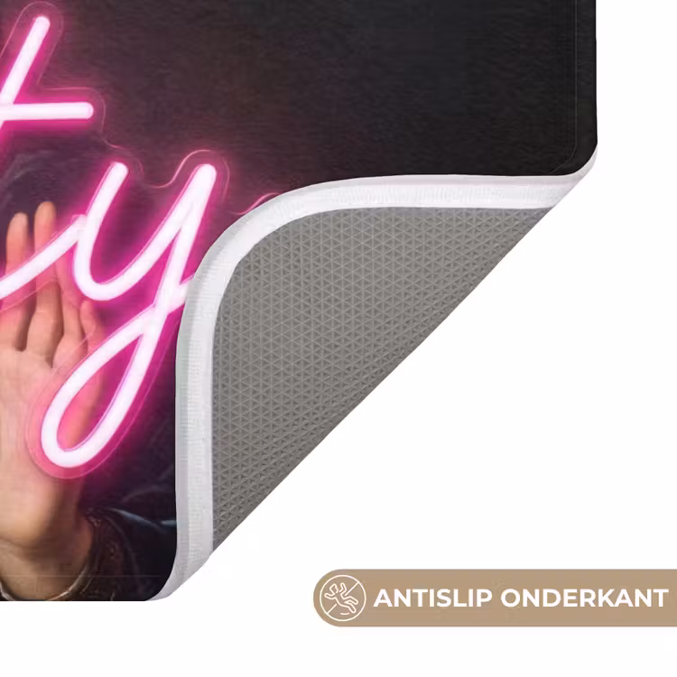Ironisch - Tekst - Neon Badmat klein -USP_AntislipNL
