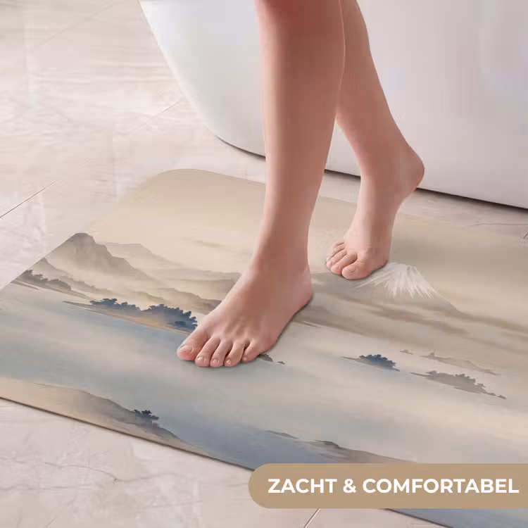 Japans - Landschap - Beige Badmat middel -USP_ZachtNL