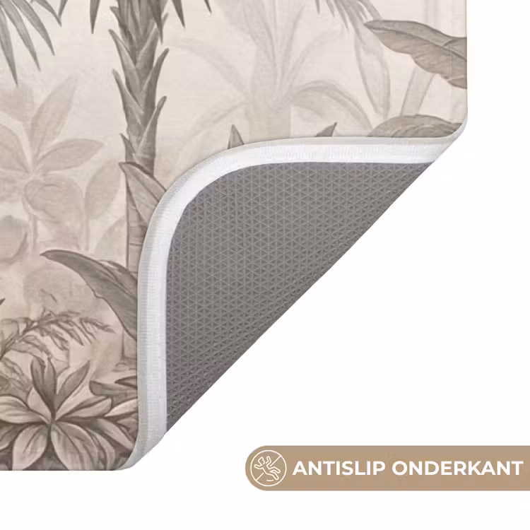 Jungle - Banenboom - Kolibrie - Beige Badmat klein -USP_AntislipNL
