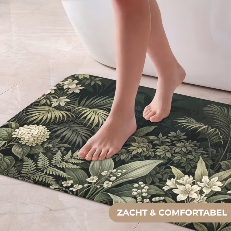 Jungle - Bladeren - Botanisch - Groen Badmat middel -USP_ZachtNL