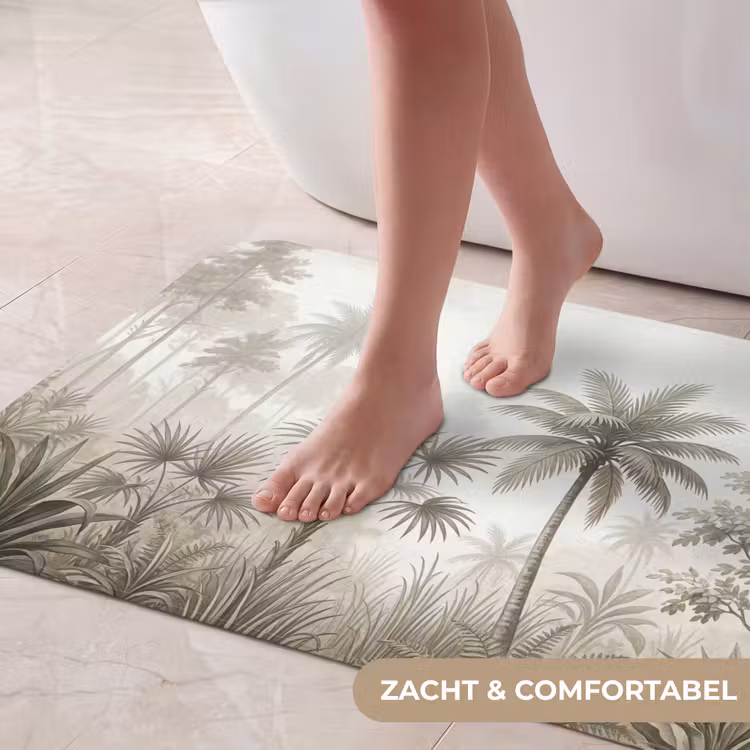 Jungle - Palmbomen - Natuur Badmat middel -USP_ZachtNL