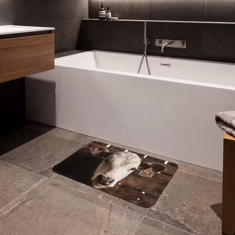 Kalf - Oormerk - Houten stal Badmat klein -sfeer3