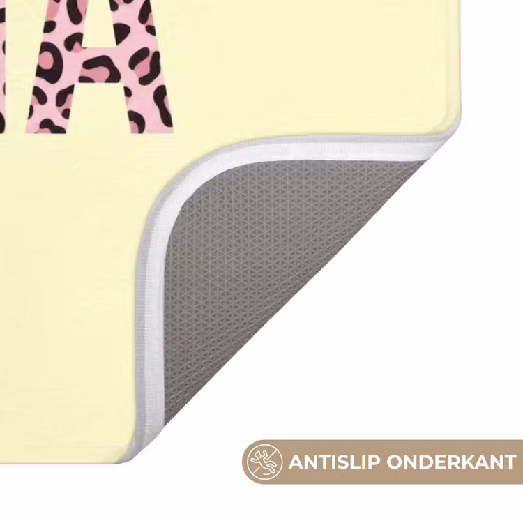 Karma - Luipaardprint - Geel Badmat klein -USP_AntislipNL