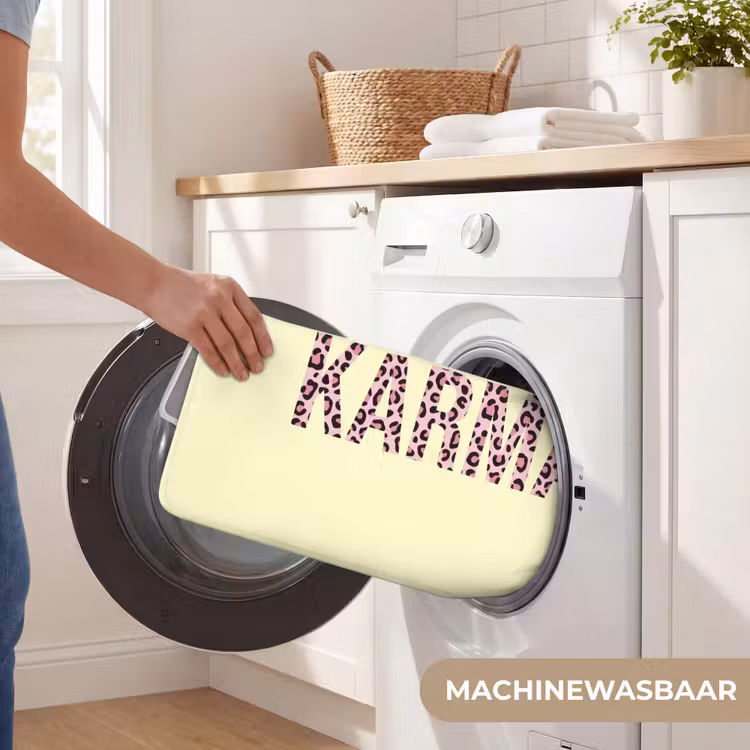 Karma - Luipaardprint - Geel Badmat klein -USP_WasbaarNL