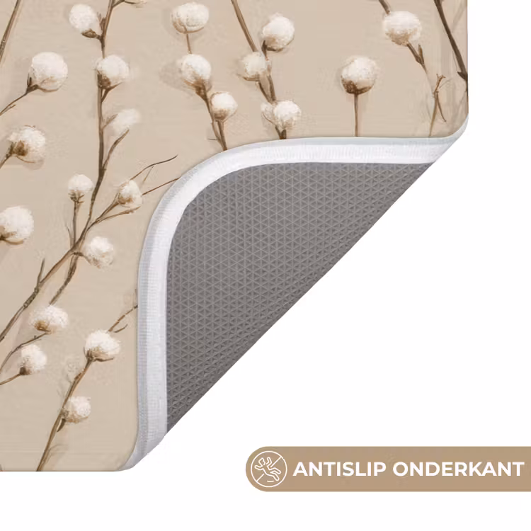 Katoen - Natuur - Taupe Badmat klein 997 -USP_AntislipNL