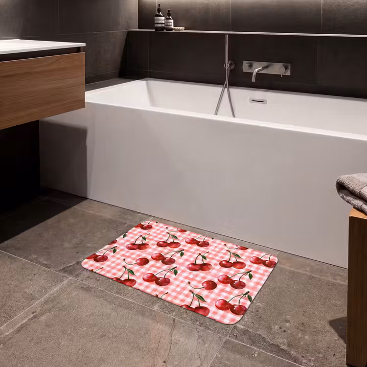 Kersen - Blokken - Rood Badmat klein 997 -sfeer3