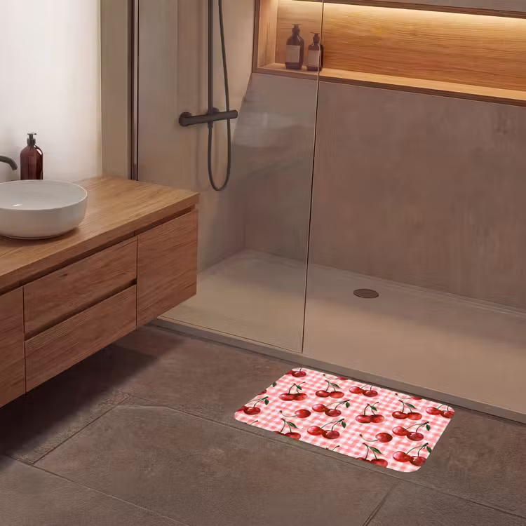 Kersen - Blokken - Rood Badmat klein 997 -sfeer2