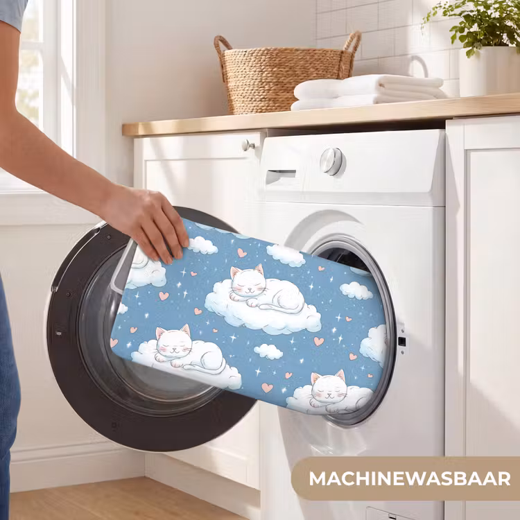 Kitten - Wolken - Blauw Badmat klein 997 -USP_WasbaarNL