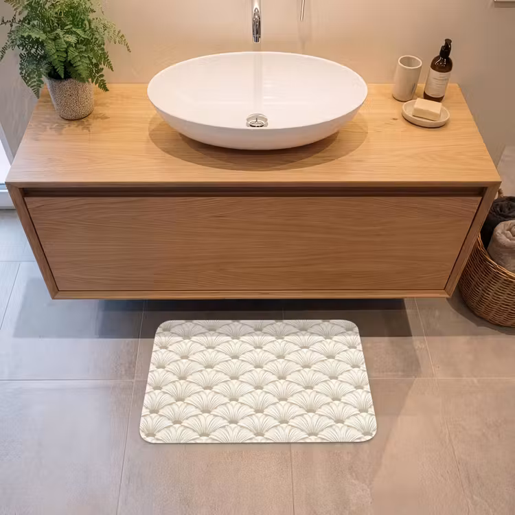 Klassiek - Art - Beige Badmat klein 997 -sfeer1
