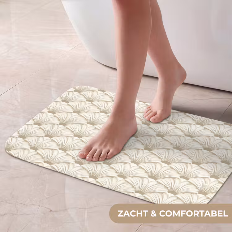 Klassiek - Art - Beige Badmat klein 997 -USP_ZachtNL