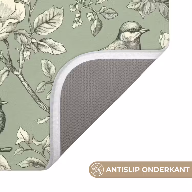 Klassiek - Botanisch - Groen Badmat klein 997 -USP_AntislipNL