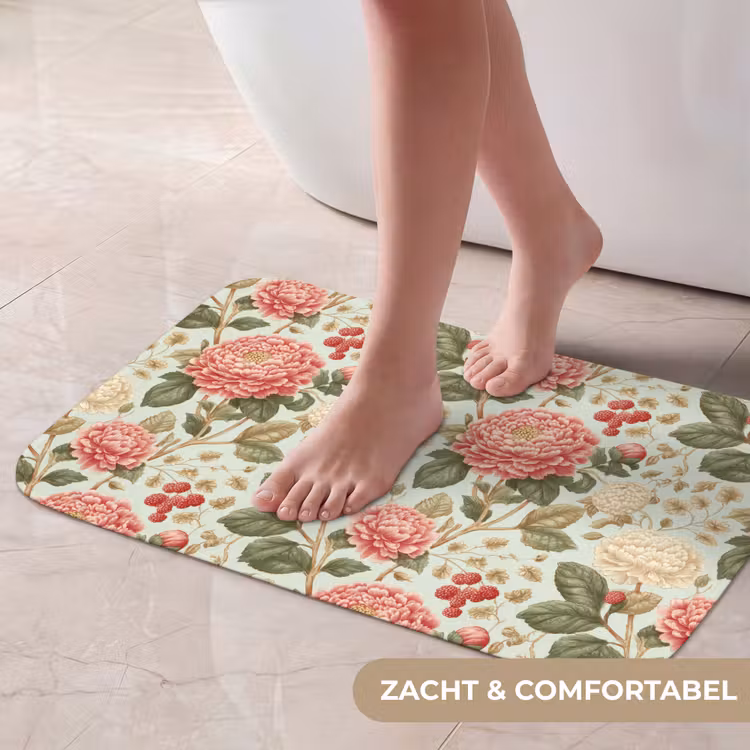 Klassiek - Botanisch - Veelkleurig Badmat klein 997 -USP_ZachtNL