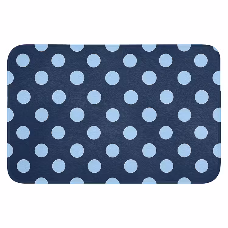 Klassiek - Dots - Blauw Badmat klein 997 -3d
