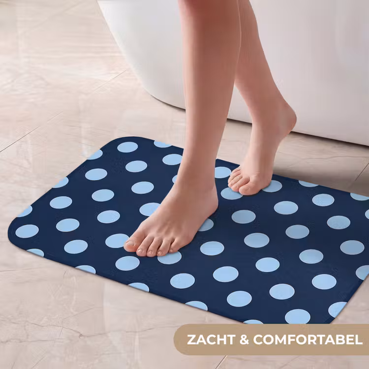 Klassiek - Dots - Blauw Badmat klein 997 -USP_ZachtNL