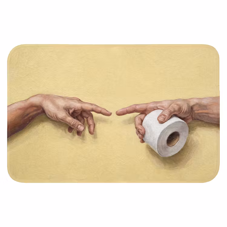 Klassiek - Kunst - Humor Badmat klein -3d