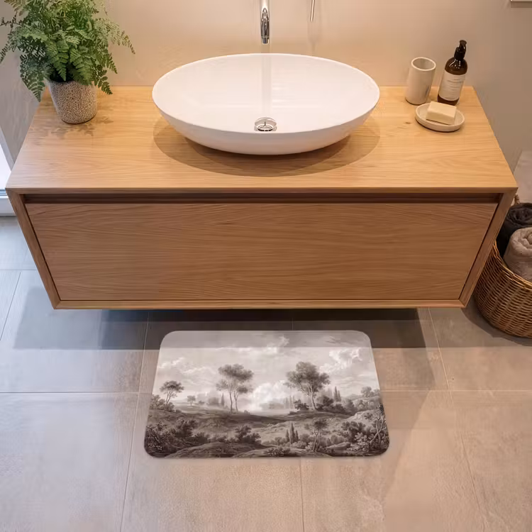Klassiek - Landschap - Neutraal Badmat klein -sfeer1