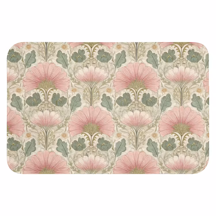 Klassiek - Patroon - Roze Badmat klein 997 -3d