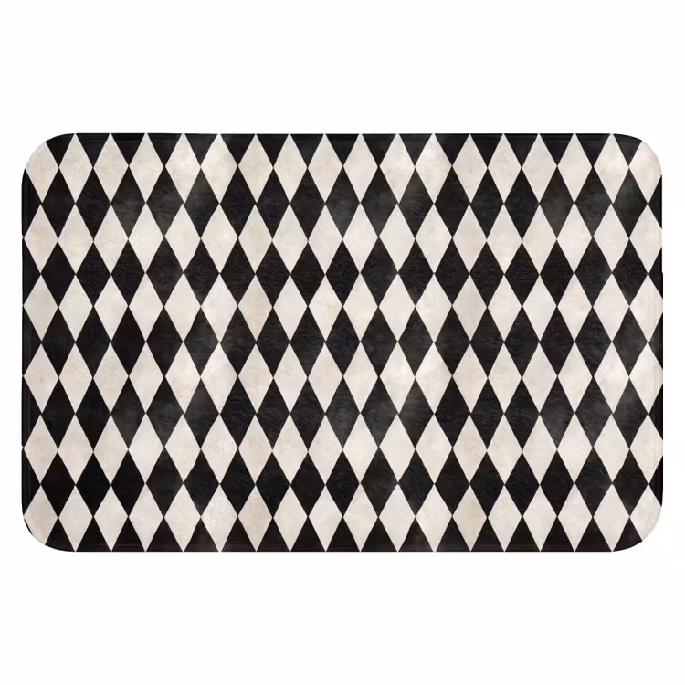 Klassiek - Patroon - Zwart Badmat klein 997 -3d