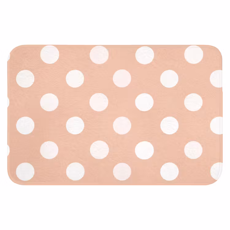 Klassiek - Polka - Perzik Badmat klein 997 -3d