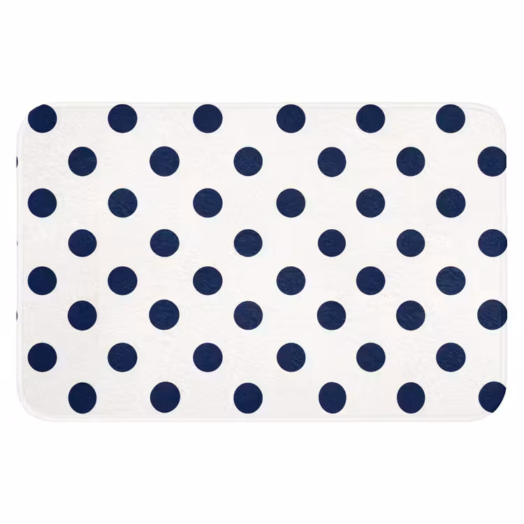 Klassiek - Stippen - Blauw Badmat klein 997 -3d