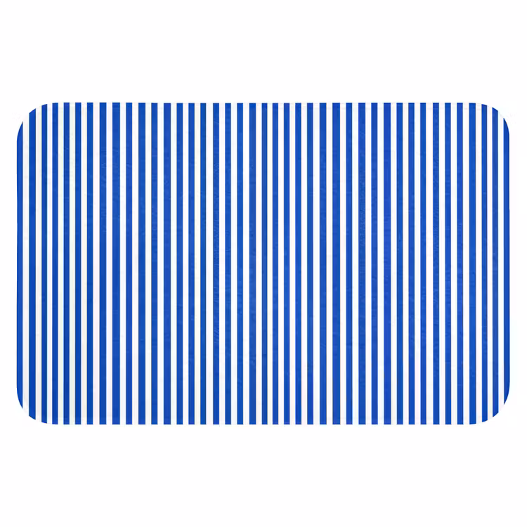 Klassiek - Strepen - Blauw Badmat klein 997 -3d