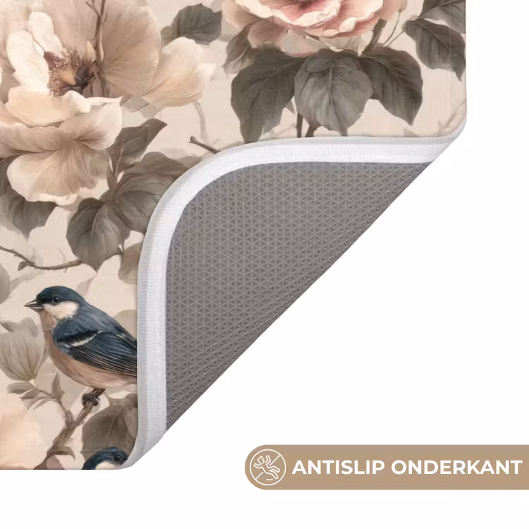 Klassiek - Vogels - Kleurrijk Badmat klein 997 -USP_AntislipNL