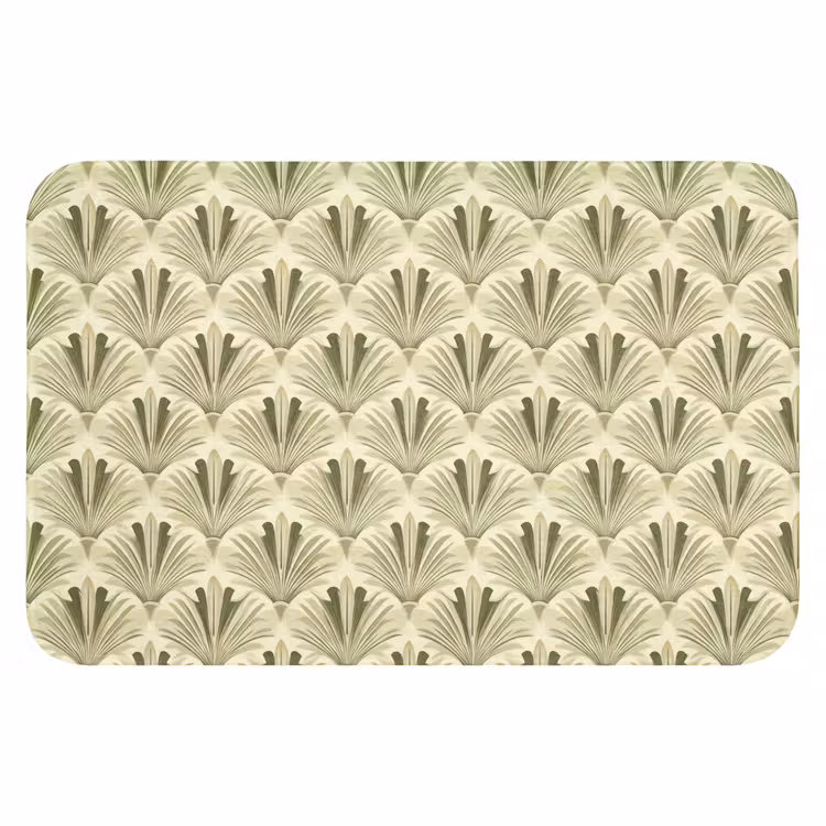 Klassiek - Waaier - Groen Badmat klein 997 -3d